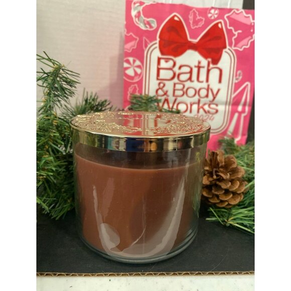 Bath & Body Works “Hot Cocoa & Cream” NEW 3 Wick Candle - Picture 5 of 7